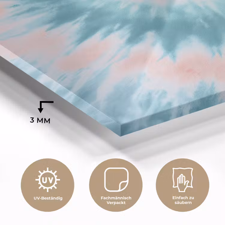 Hartvormig - Tie dye - Pasteltinten - Lichtgroen plexiglas 5mm klein -wsfeer2_DE
