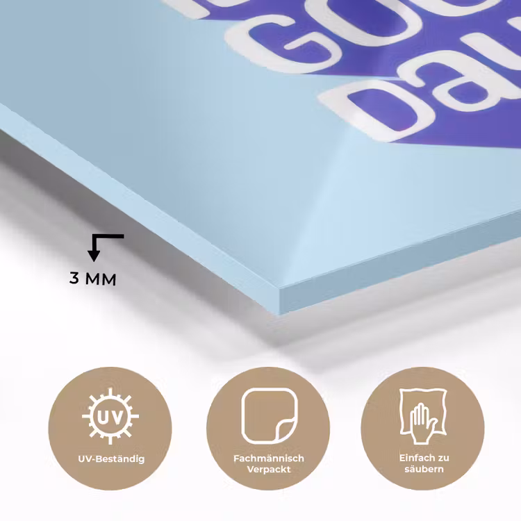Today is a good day - Blauw - Schaduw plexiglas 5mm klein -wsfeer2_DE