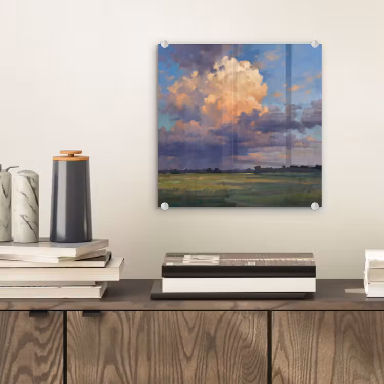 Lucht - Wolken - Landschap - Modern - Oranje plexiglas 5mm klein -sfeer1