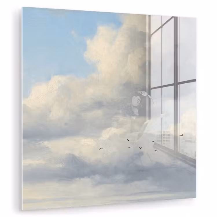 Lucht - Wolken - Natuur - Klassiek - Blauw plexiglas 5mm klein -zzzproduct_nieuw