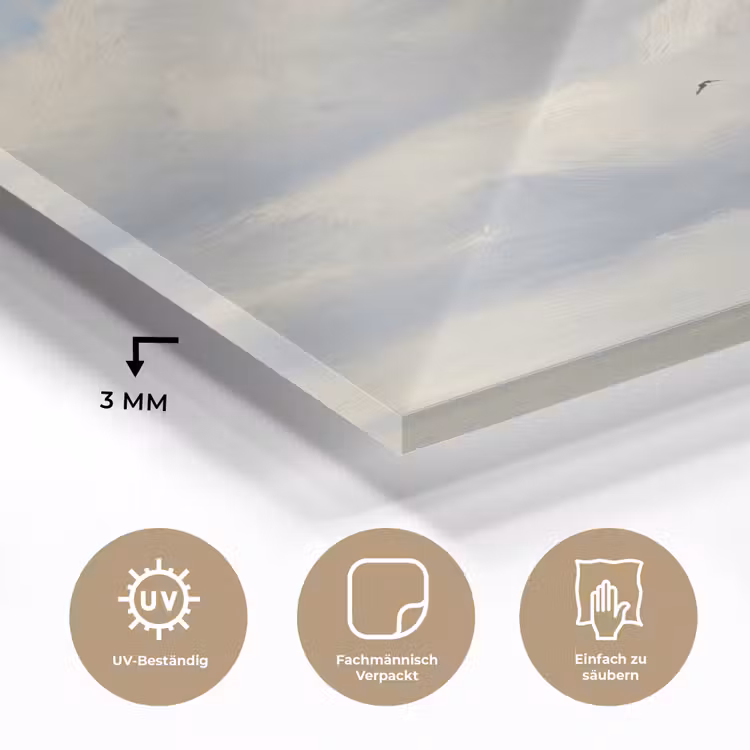 Lucht - Wolken - Natuur - Klassiek - Blauw plexiglas 5mm klein -wsfeer2_DE