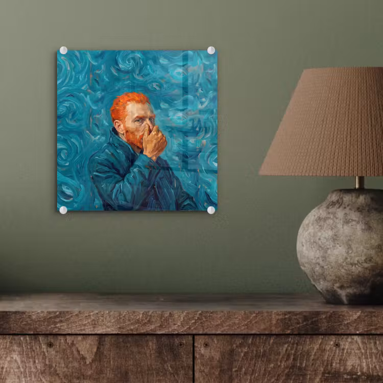 Portret - Klassiek - Blauw plexiglas 5mm klein -sfeer3