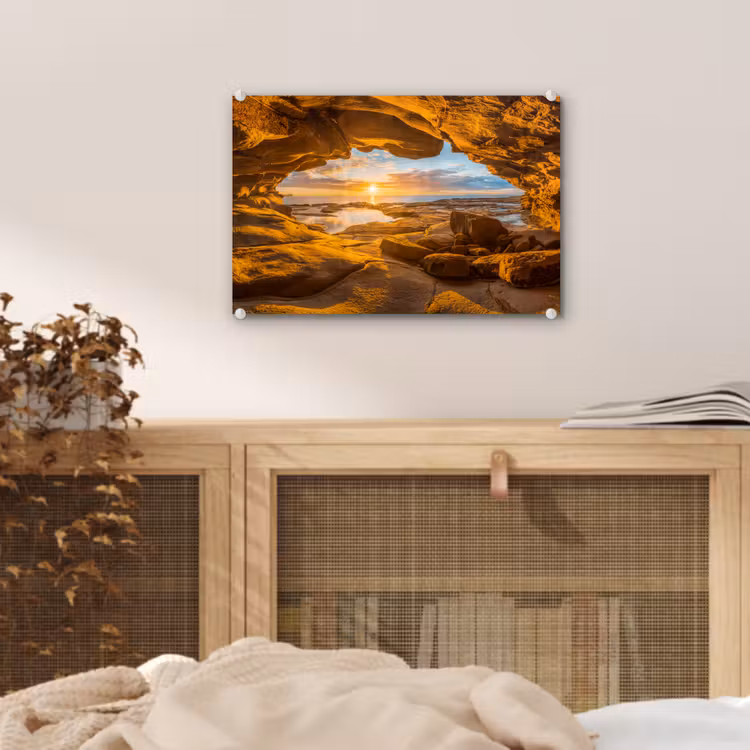 Grot - Zee - Horizon - Zonsondergang plexiglas 5mm klein -sfeer4