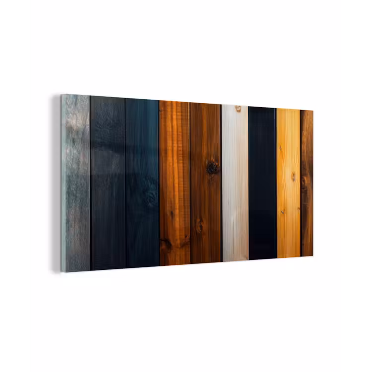 Hout - Planken - Donker - Warm plexiglas 5mm klein -z3d