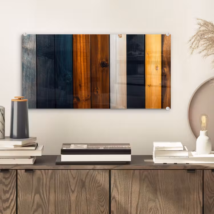 Hout - Planken - Donker - Warm plexiglas 5mm klein -sfeer1