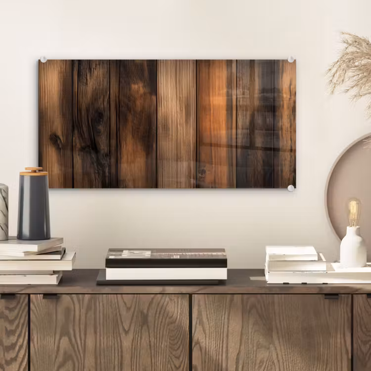 Hout - Rustiek - Donkere Planken plexiglas 5mm klein -sfeer1