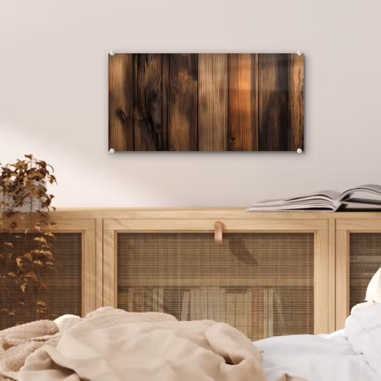 Hout - Rustiek - Donkere Planken plexiglas 5mm klein -sfeer4