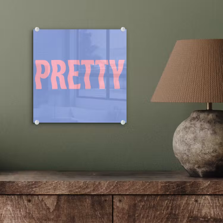 Pretty - Roze - Blauw - Golvend plexiglas 5mm klein -sfeer3