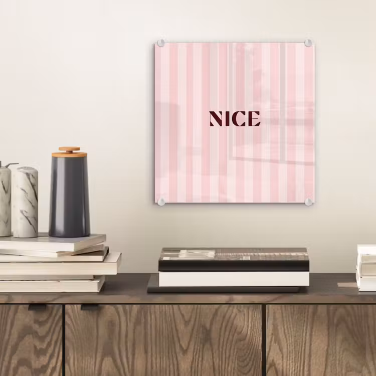 Nice - Strepen - Roze plexiglas 5mm klein -sfeer1