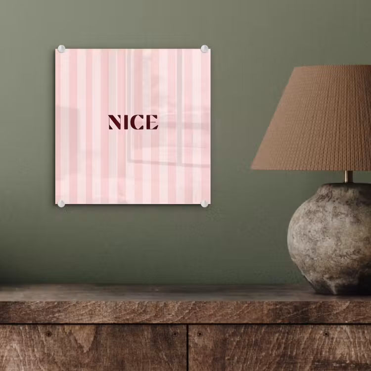 Nice - Strepen - Roze plexiglas 5mm klein -sfeer3