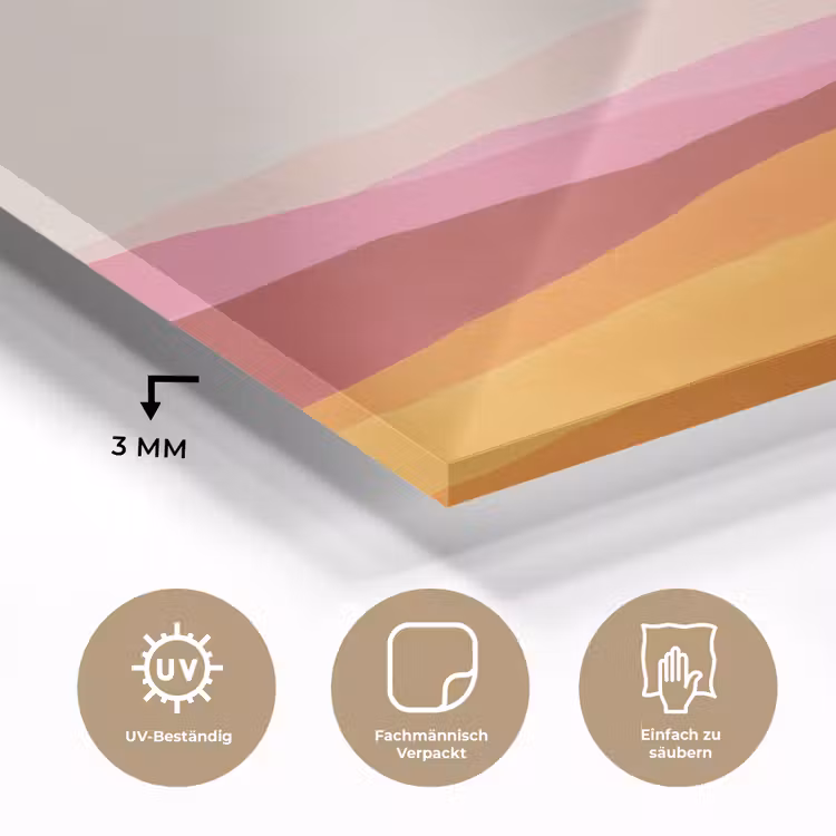 Heuvels - Oranje - Zon - Abstract plexiglas 5mm klein -wsfeer2_DE