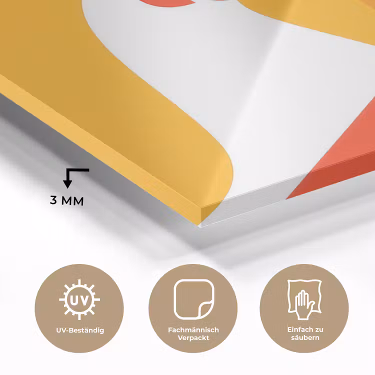 Kippen - Oranje - Vlakken plexiglas 5mm klein -wsfeer2_DE