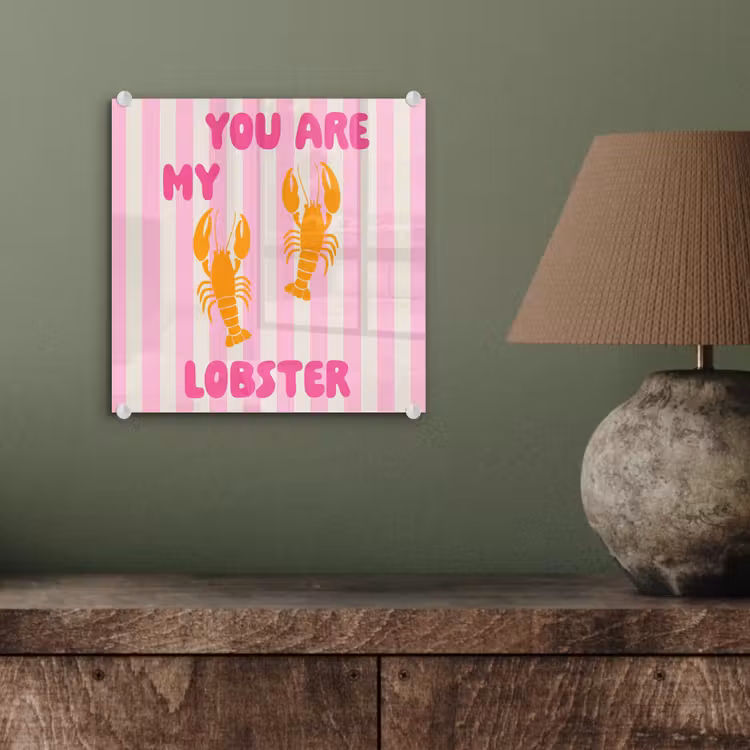 Lobster - Love - Valentijn plexiglas 5mm klein -sfeer3