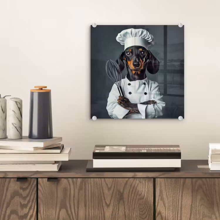 Hond - Garde - Kok plexiglas 5mm klein -sfeer1