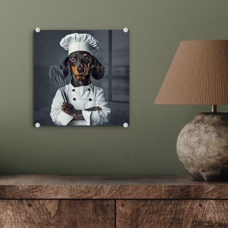 Hond - Garde - Kok plexiglas 5mm klein -sfeer3