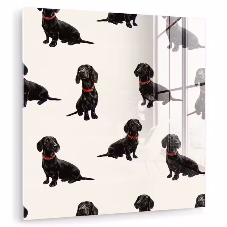 Hond - Patroon - Zwart plexiglas 5mm klein 11 -zzzproduct_nieuw