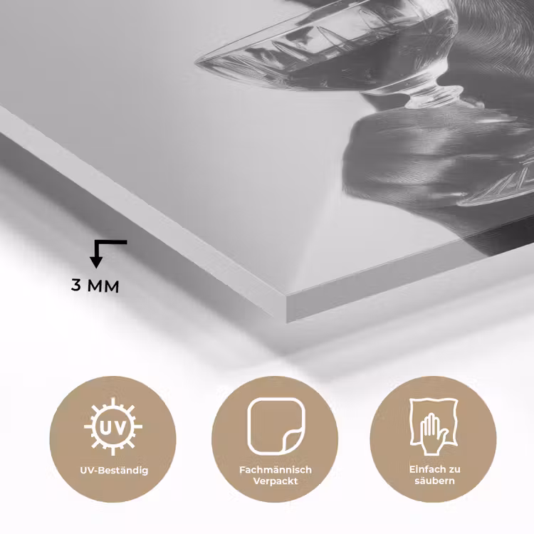 Hond - Zwart - Wijnglas - Zonnebril plexiglas 5mm klein -wsfeer2_DE