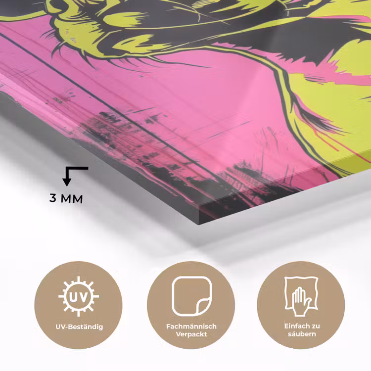 Hond - Zonnebril - Roze - Art plexiglas 5mm klein -wsfeer2_DE