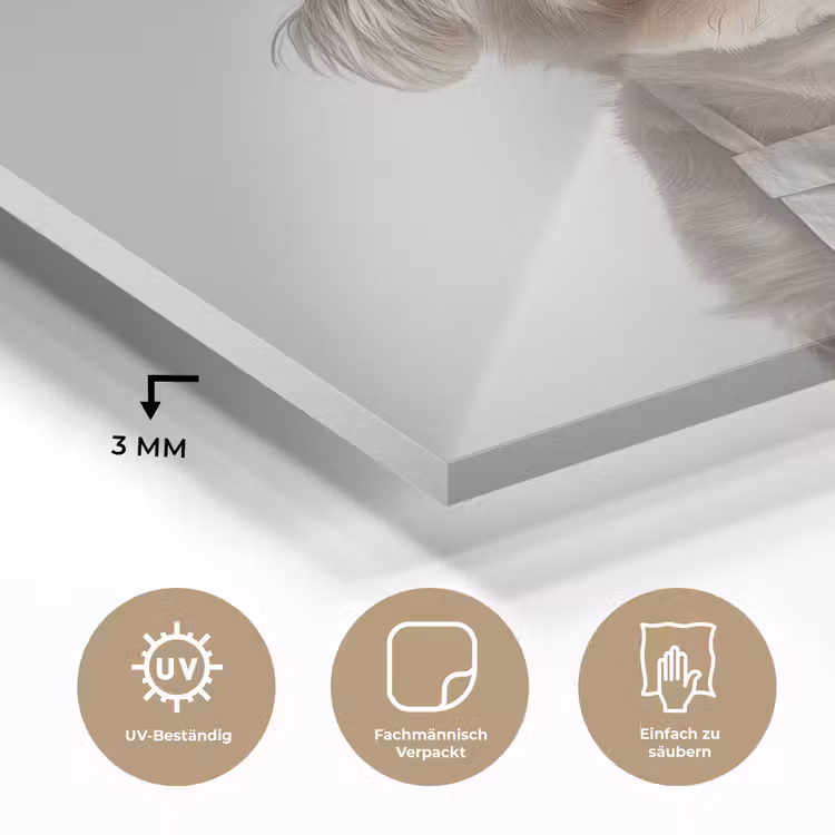 Hond - Wit - Kok plexiglas 5mm klein -wsfeer2_DE
