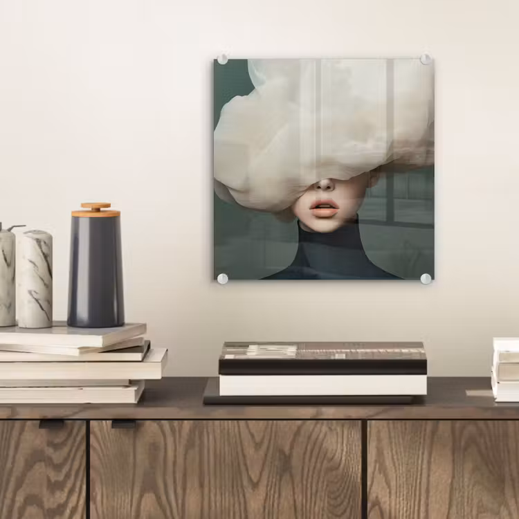 Hoed - Vrouw - Beige plexiglas 5mm klein -sfeer1