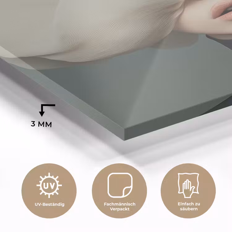Hoed - Vrouw - Beige plexiglas 5mm klein -wsfeer2_DE