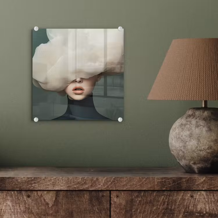 Hoed - Vrouw - Beige plexiglas 5mm klein -sfeer3