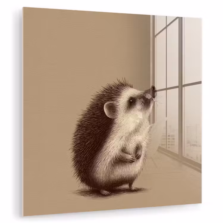 Egel - Snuitje - Bruin - Stekels plexiglas 5mm klein -zzzproduct_nieuw