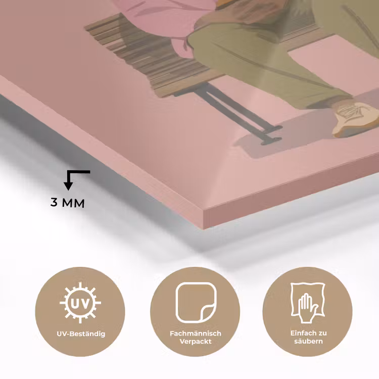 Illustratie - Bankje - Personen - Minimalistisch plexiglas 5mm klein -wsfeer2_DE