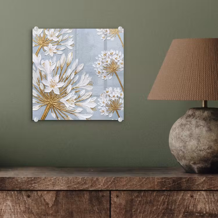 Illustratie - Bloemen - Blauw plexiglas 5mm klein -sfeer3