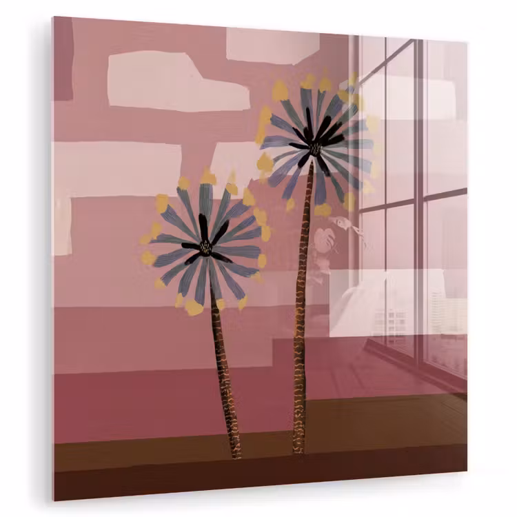 Illustratie - Bloemen - Vlakken - Abstract plexiglas 5mm klein -zzzproduct_nieuw