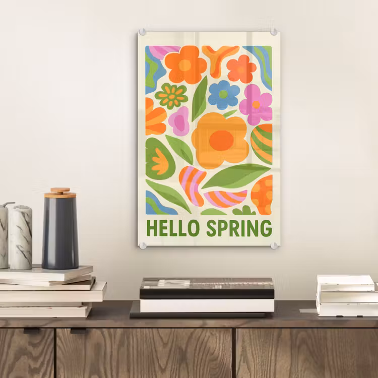 Illustratie - Bloemen - Quote - Kleurrijk plexiglas 5mm klein -sfeer1