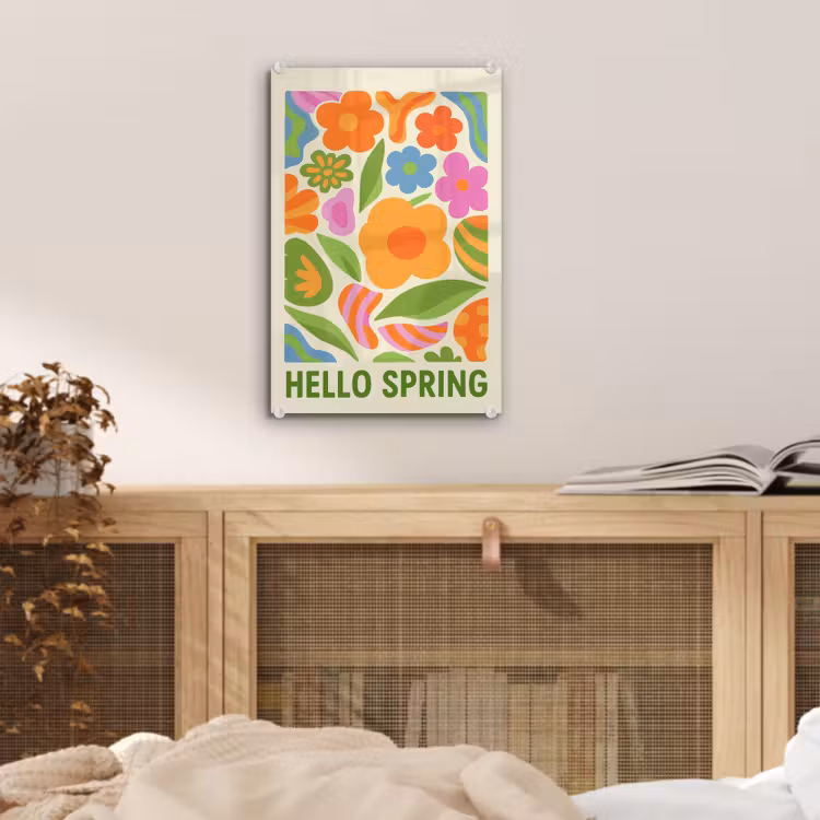 Illustratie - Bloemen - Quote - Kleurrijk plexiglas 5mm klein -sfeer4