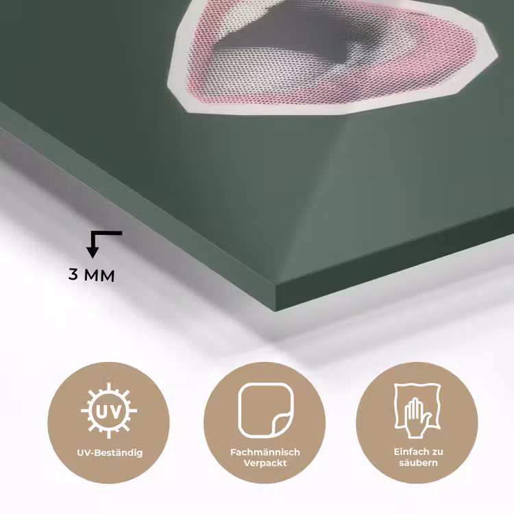 Illustratie - Mond - Donkergroen - Tekstwolkje plexiglas 5mm klein -wsfeer2_DE