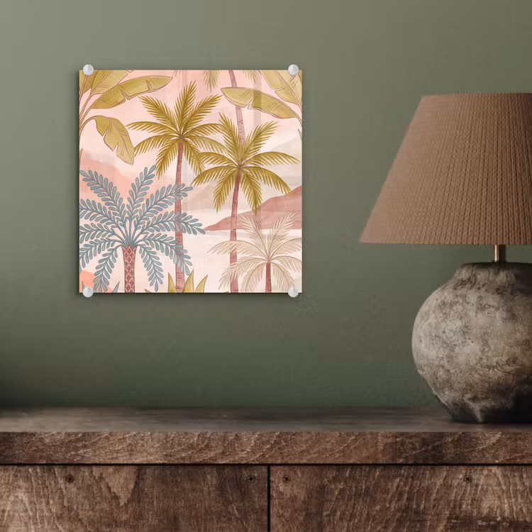 Illustratie - Palmbomen - Kleurrijk plexiglas 5mm klein -sfeer3