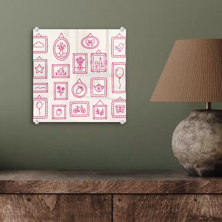 Illustratie - Collectie - Kunst - Minimalistisch - Roze plexiglas 5mm klein -sfeer3