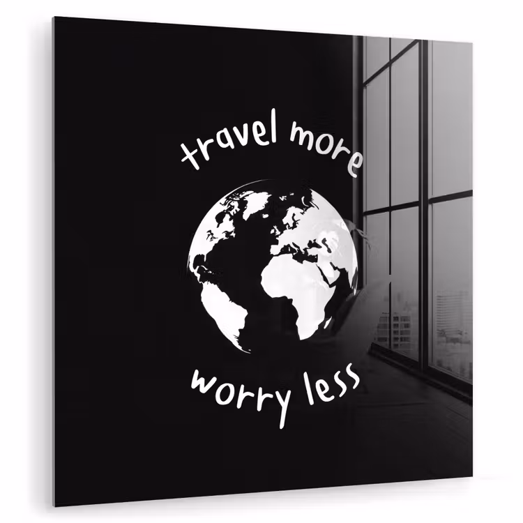 Illustratie - Zwart - Planeet - Quote plexiglas 5mm klein -zzzproduct_nieuw