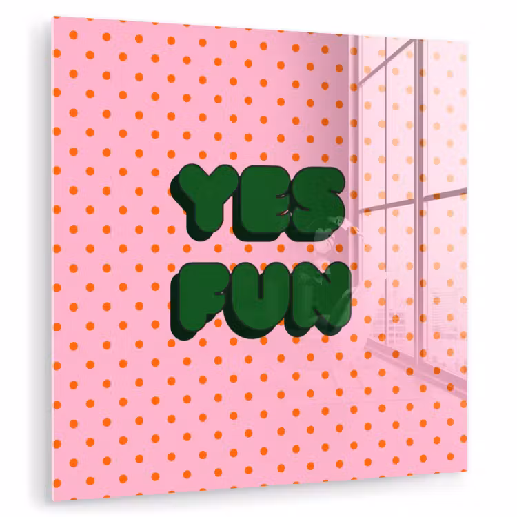 Yes fun - Groen - Roze - Stippen plexiglas 5mm klein -zzzproduct_nieuw