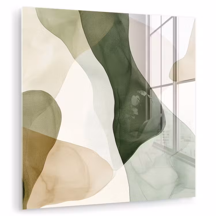 Japandi - Abstract - Groen plexiglas 5mm klein -zzzproduct_nieuw