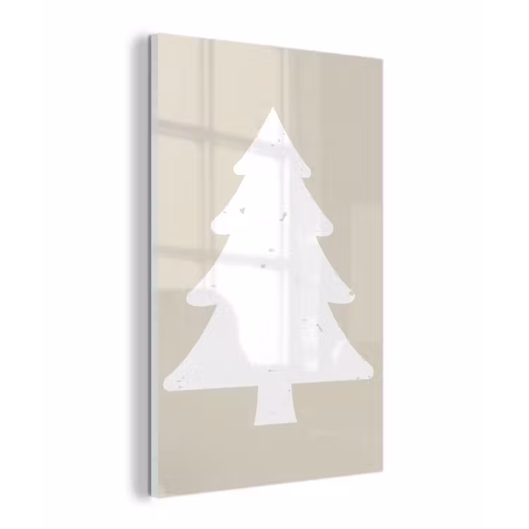 Japandi - Kerstboom - Beige - Kerstversiering plexiglas 5mm klein -z3d