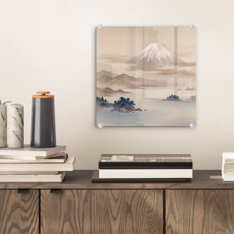 Japans - Landschap - Beige plexiglas 5mm klein -sfeer1