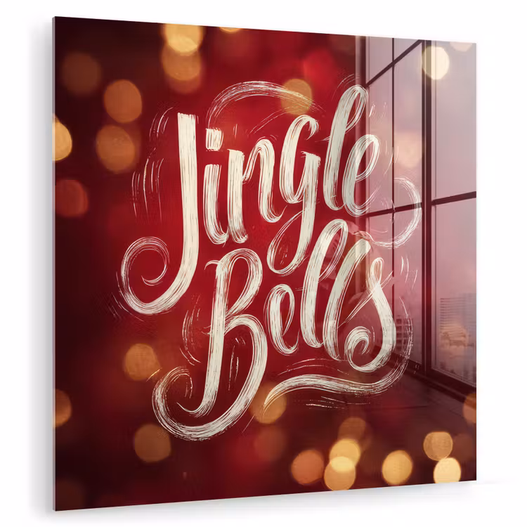 Jingle - Bells - Kerst - Rood plexiglas 5mm klein -zzzproduct_nieuw