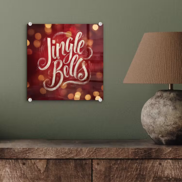Jingle - Bells - Kerst - Rood plexiglas 5mm klein -sfeer3