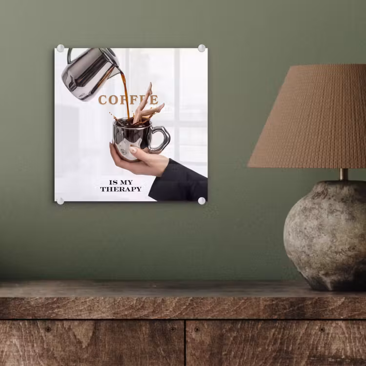 Koffie - Mok - Kan - Therapie plexiglas 5mm klein -sfeer3