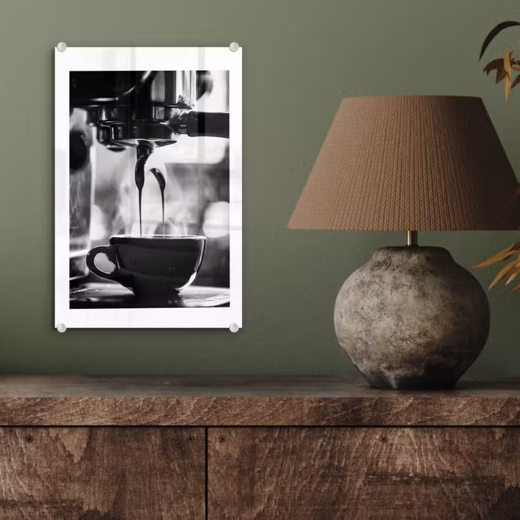 Coffee - Espresso - Koffiemachine - Kop plexiglas 5mm klein -sfeer3