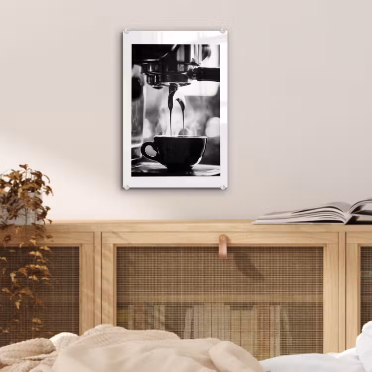 Coffee - Espresso - Koffiemachine - Kop plexiglas 5mm klein -sfeer4