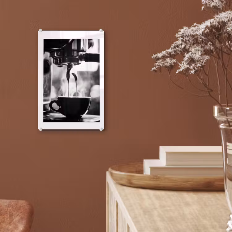Coffee - Espresso - Koffiemachine - Kop plexiglas 5mm klein -sfeer5