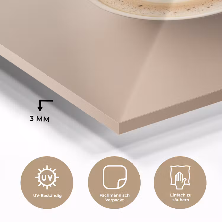 Koffie - Melkschuim - Lach - Beige plexiglas 5mm klein -wsfeer2_DE