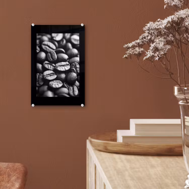 Koffiebonen - Zwart - Vintage plexiglas 5mm klein -sfeer5