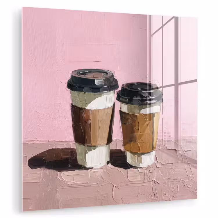 Koffiebekers - Deksel - Verf - Textuur plexiglas 5mm klein -zzzproduct_nieuw