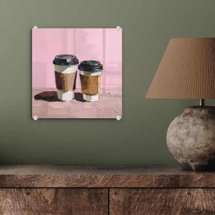 Koffiebekers - Deksel - Verf - Textuur plexiglas 5mm klein -sfeer3